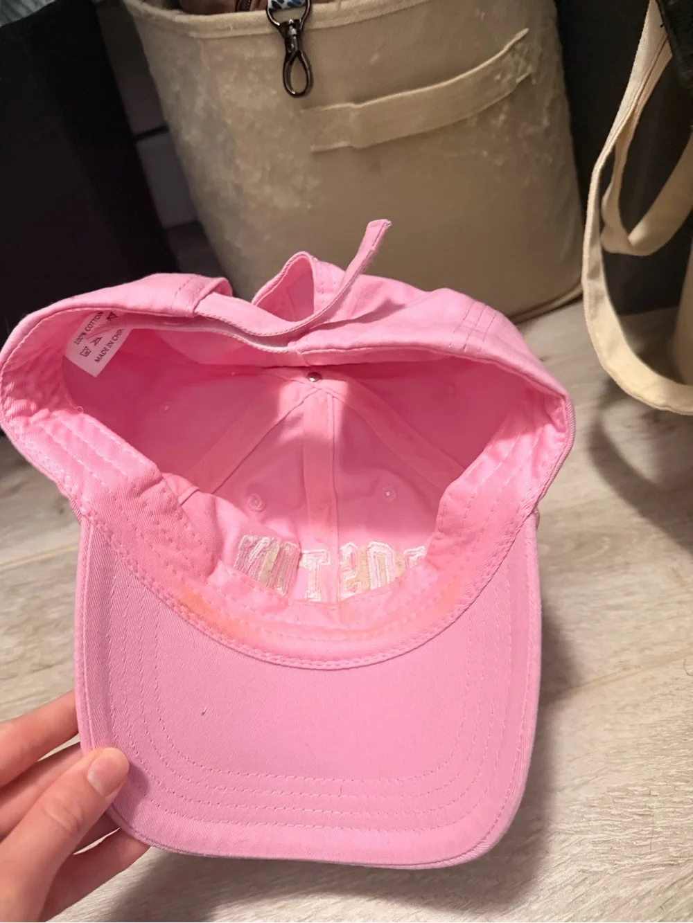 Boston Pink Women's Cap - Classic Embroidered Baseball Hat